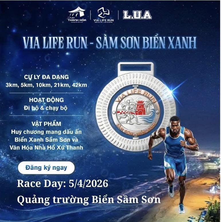 HUY CHƯƠNG VIA LIFE RUN – SẦM SƠN BIỂN XANH 2026